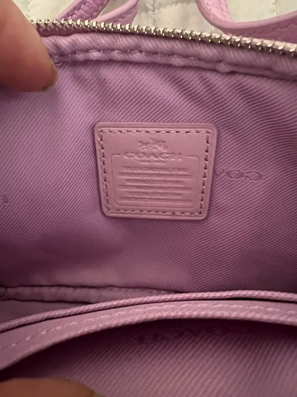 Coach Pink Pebbled Leather Crossbody Camera Bag